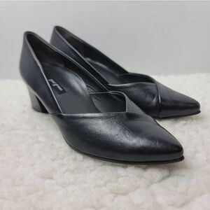 Paul Green Rendi Women's Heel Pump Shoes Size 6 Black Leather Point Toe